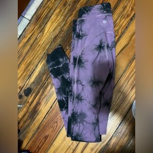 Lululemon purple tie dye leggings